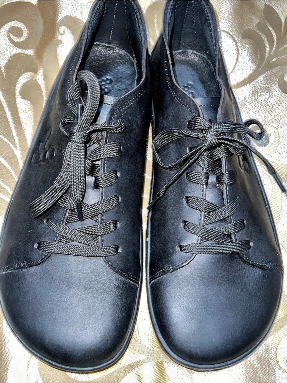 VivoBarefoot Addis Men's Black Leather Minimalist Barefoot Shoes [Size 11/ EU 44
